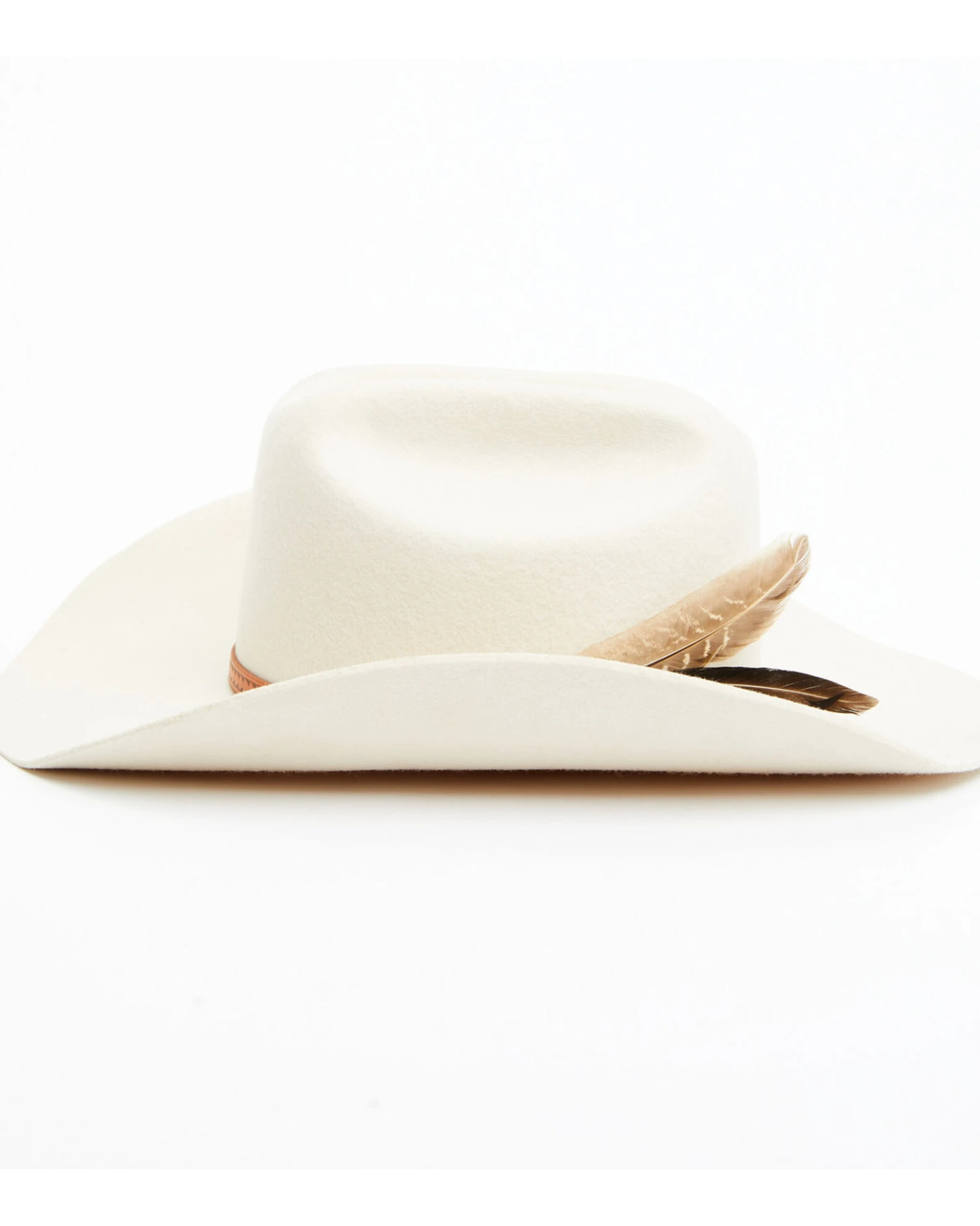 Shyanne Women's Wool Debossed Band Feather Cowboy Hat - Image 3