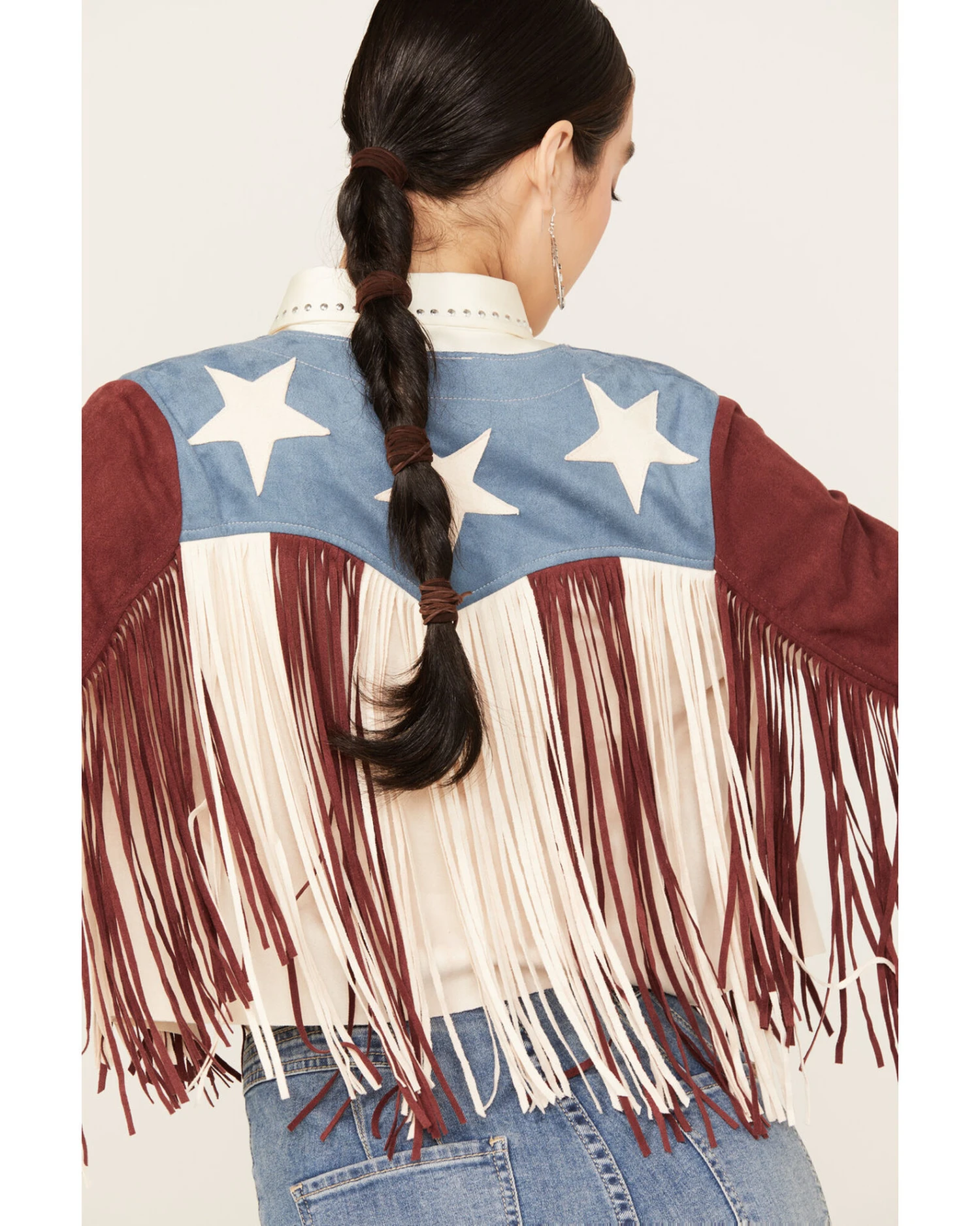 Vocal Women's Lainee Star Faux Fringe Jacket - Image 3