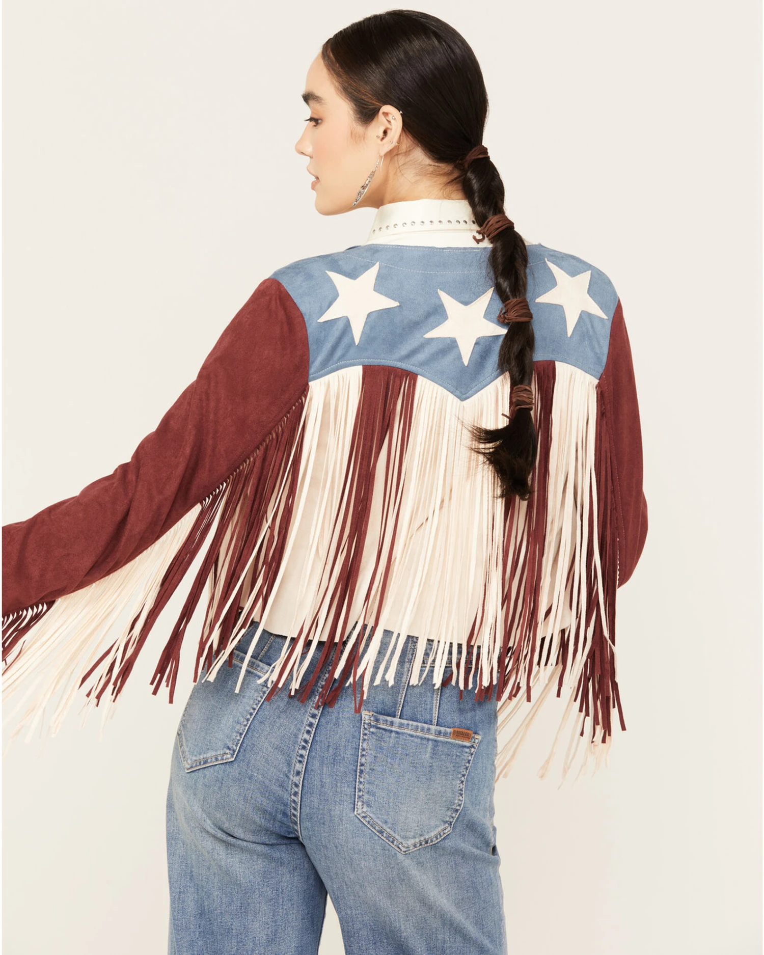 Vocal Women's Lainee Star Faux Fringe Jacket - Image 4