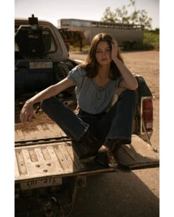 Cleo + Wolf Women's Off The Shoulder Peasant Top