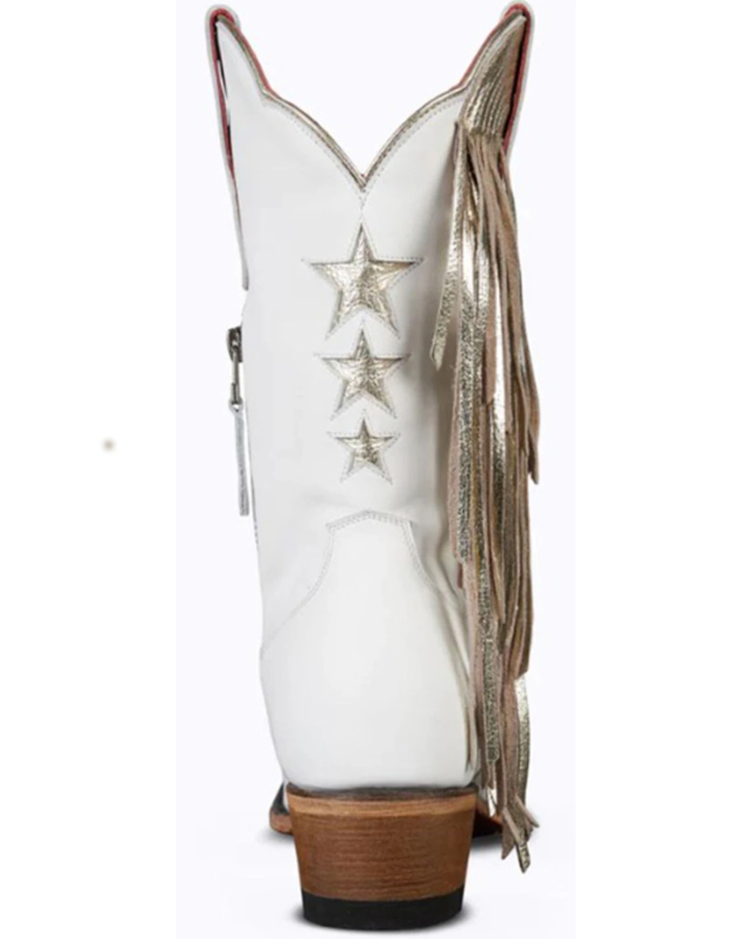 Lane Women's Fringe Star Western Boots - Snip Toe - Image 5