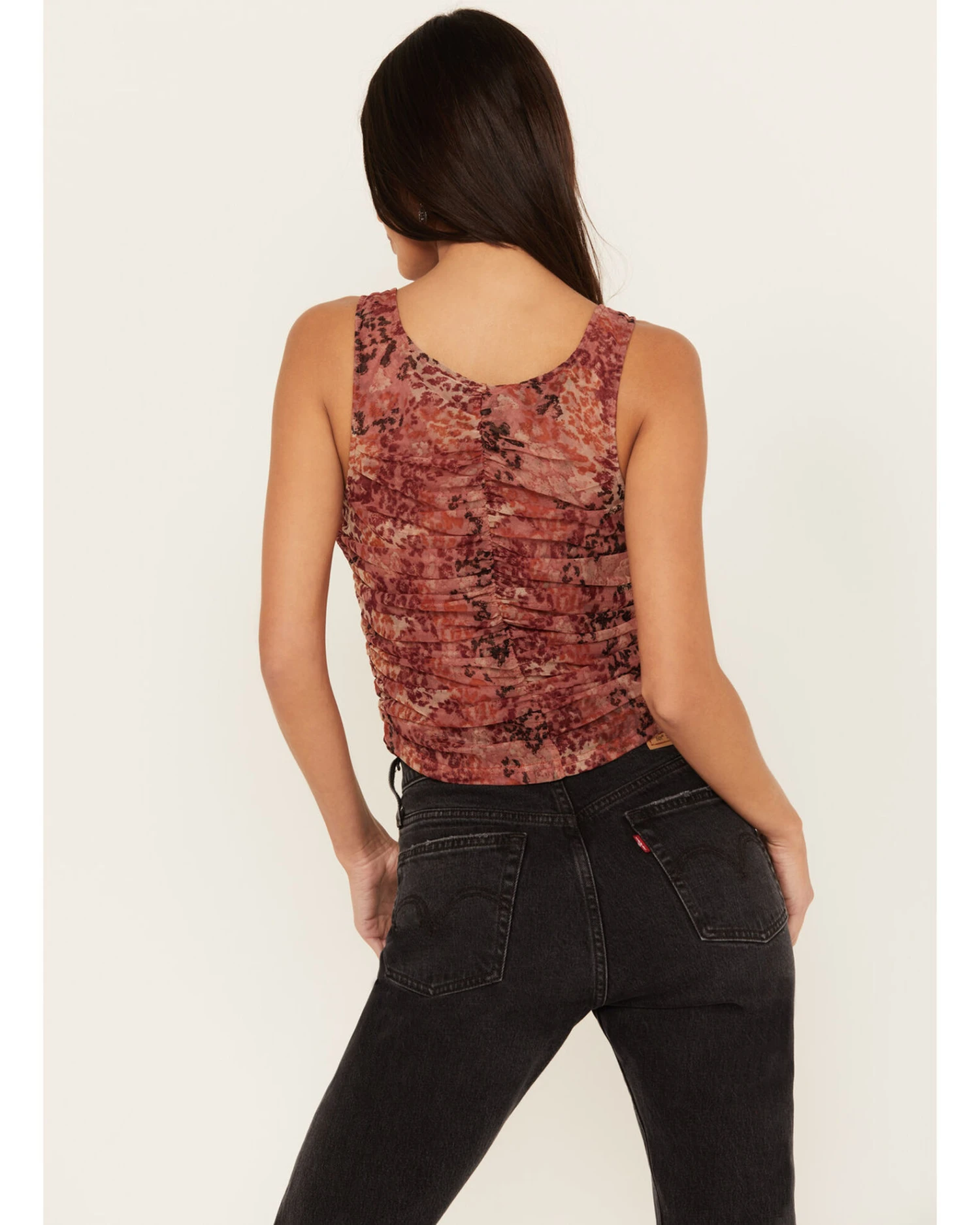 Beyond The Radar Women's Animal Print Mesh Tank - Image 4