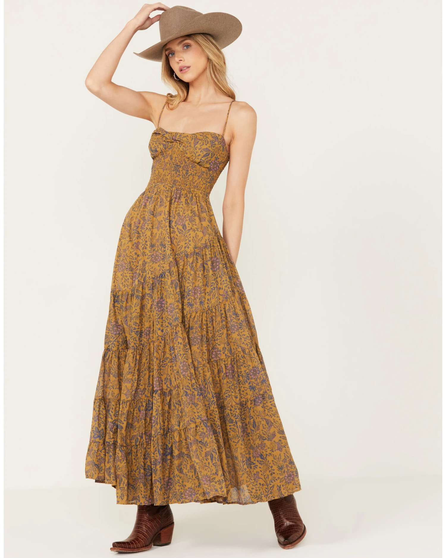 Free People Women's Sundrenched Floral Print Sleeveless Maxi Dress - Image 2