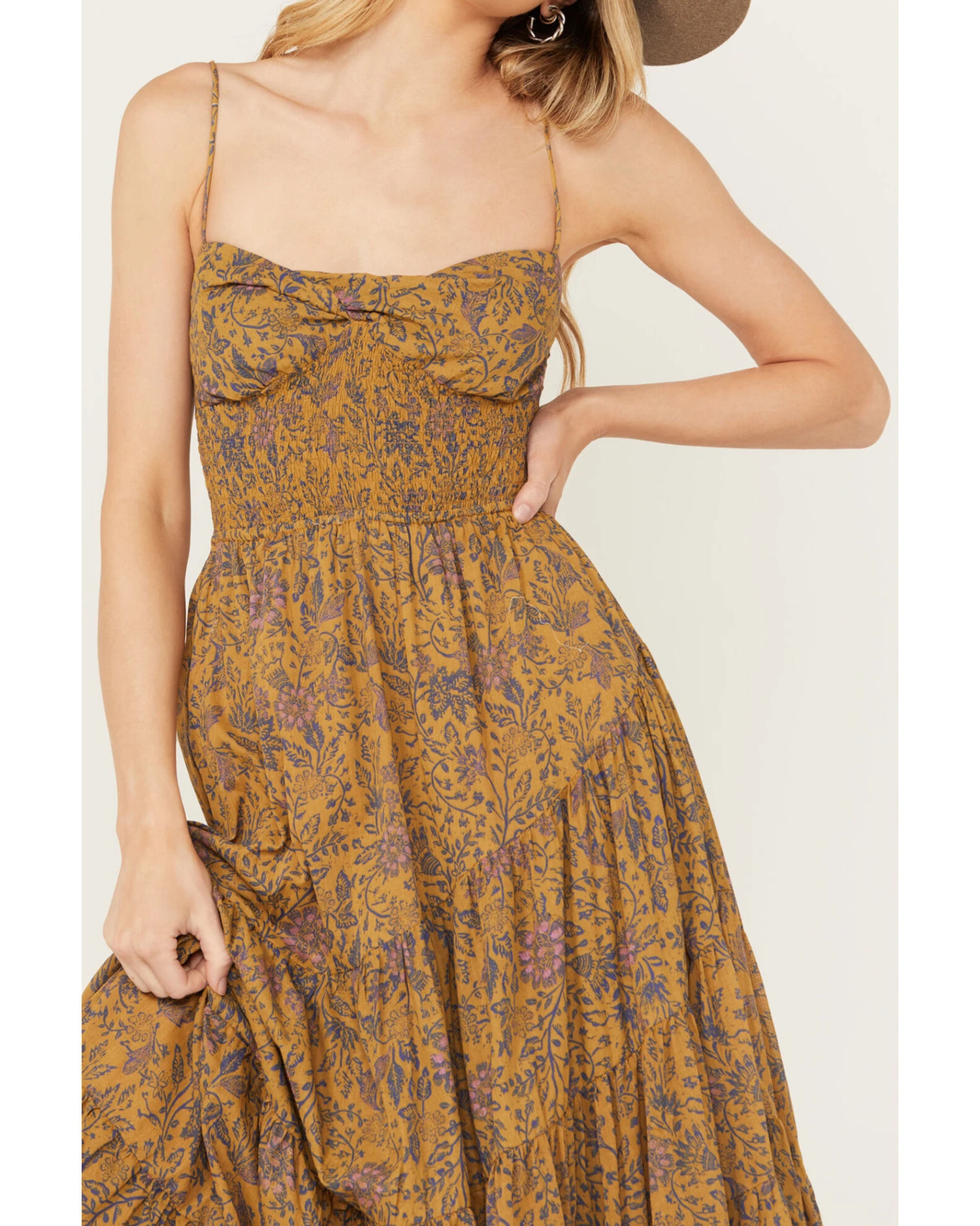 Free People Women's Sundrenched Floral Print Sleeveless Maxi Dress - Image 3