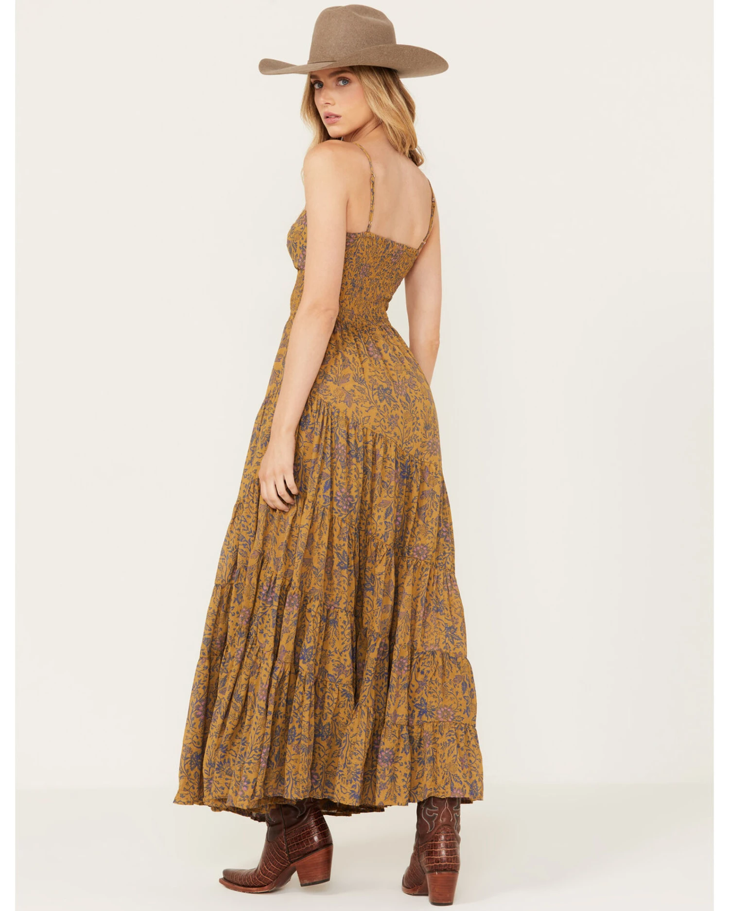 Free People Women's Sundrenched Floral Print Sleeveless Maxi Dress - Image 4